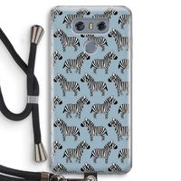 Zebra: LG G6 Transparant Hoesje met koord