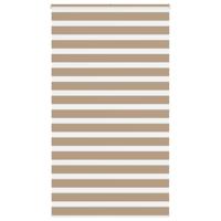 VidaXL Zebra blind 135x200 cm stofbreedte 130,9 cm polyester zandbruin