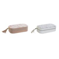 Juwelenkistje DKD Home Decor Blauw Grijs Kameel Licht Roze Polyurethaan Spiegel 18,5 x 10 x 5 cm (2 Stuks)