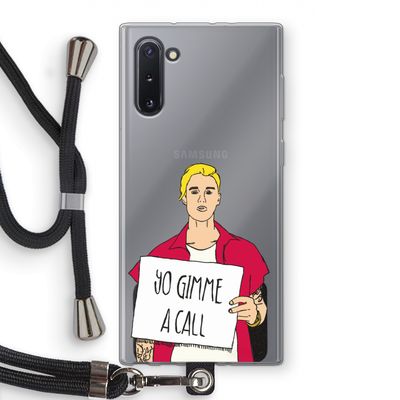 Gimme a call: Samsung Galaxy Note 10 Transparant Hoesje met koord