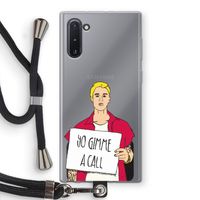 Gimme a call: Samsung Galaxy Note 10 Transparant Hoesje met koord