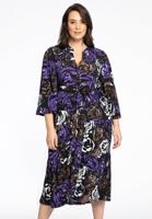 Yoek Jurk met pofmouw ROSY | Zwart | Maat 46/48