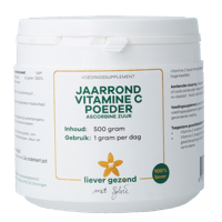 Liever Gezond Vitamine C poeder zuur jaarrond 500 Gram