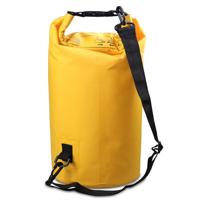 Outdoor waterdichte dubbele schoudertas droge zak PVC vat tas capaciteit: 30L (geel)