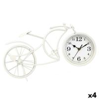Tafelklok Gift Decor Wit Fiets (4 Stuks)