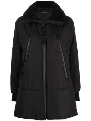 Emporio Armani doudoune à fermeture zippée - Noir
