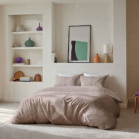 Dekbedovertrek Fluid Shapes - Eenpersoons (140x200 Cm) - Roze Microvezel - - Byrklund - Dekbed-Discounter.nl