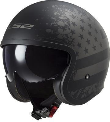 LS2 Helmet of599 spitf.ii flag m bl./titanium
