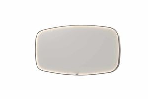 INK SP31 contour spiegel in stalen kader met dimbare directe LED-verlichting, spiegelverwarming, color changing en schakelaar 160 x 4 x 80 cm,