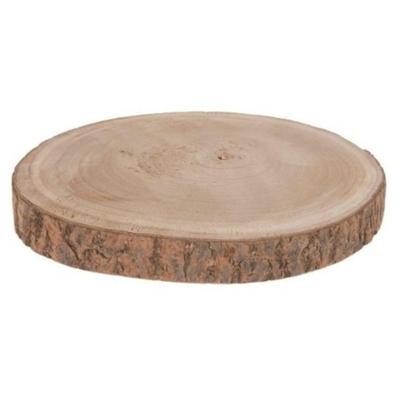 Boomschijf - 40 x 3 cm - paulownia hout - rond - kaarsenbord - serveerplank