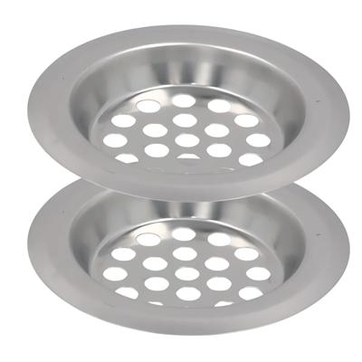 Gerimport gootsteen zeefje - D6 cm - zilver - incl stop - metaal - wasbak - keukenaccessoires