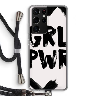 Girl Power #2: Samsung Galaxy S21 Ultra Transparant Hoesje met koord