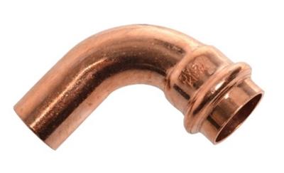 Kirchhoff Koperen bocht 90°, blank, 22 mm, 1 socket, (P5001) (10x) - 988611460
