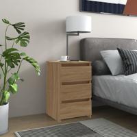 Nachtkastjes 2 st 40x35x62,5 cm bewerkt hout sonoma eikenkleur