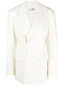 MM6 Maison Margiela blazer asymétrique à boutonnière croisée - Blanc