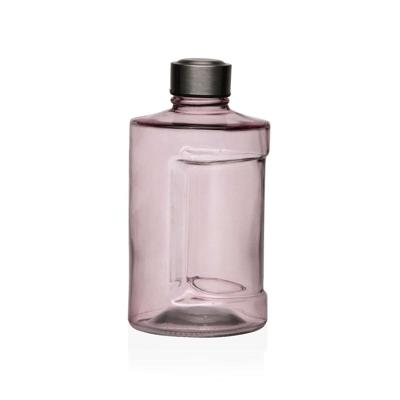 Waterfles Versa Roze Glas Aluminium 900 ml 10 x 19 x 10 cm