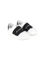 Givenchy Kids baskets en cuir à bride logo - Blanc - thumbnail