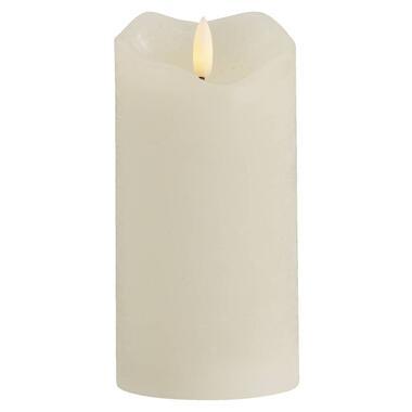 LED kaars rustiek - off-white - 15xØ7,6 cm - Leen Bakker