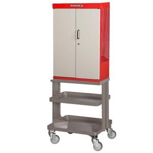 Bahco Gereedschapskast op wielen met 2 deuren | rood | 1605 mm x 450 mm x 625 mm - 1495CD60WRED