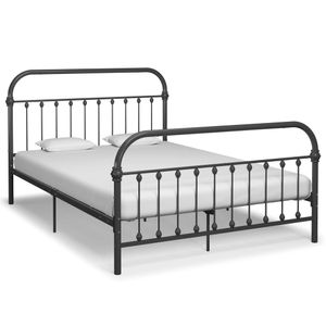 Bedframe metaal grijs 160x200 cm