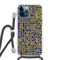 Majorelle Blue Print: iPhone 12 Pro Max Transparant Hoesje met koord Majorelle Blue Print: iPhone 12 Pro Max Transparant Hoesje met koord