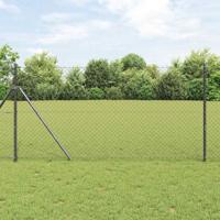 VidaXL Afrasteringspaal grijs 10 x 1,4 m (40 x 40 mm gaas)