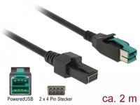 DeLOCK DeLOCK PoweredUSB kabel male 12 V > 2 x 4 pin male voor P