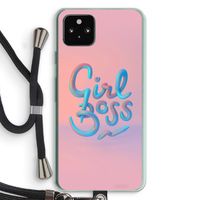 Girl boss: Pixel 5a 5G Transparant Hoesje met koord