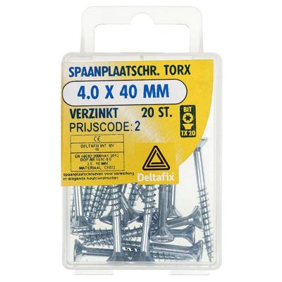 Sp.pl.schr.torx 5,0x50mm vz 12st - Deltafix