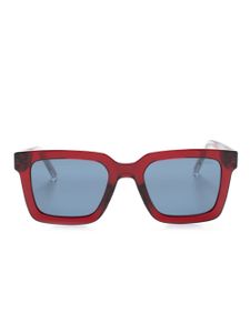 HUGO lunettes de soleil carrées à logo imprimé - Rouge