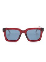 HUGO lunettes de soleil carrées à logo imprimé - Rouge