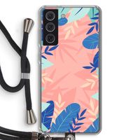 Tropisch: Samsung Galaxy S21 FE Transparant Hoesje met koord