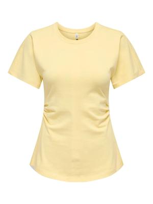 Only Onlmarie S/s Ruching Top Jrs Noos T-shirts Sunlight