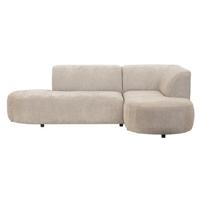 Hoekbank Luna rechts - stof Rebel - beige - Leen Bakker
