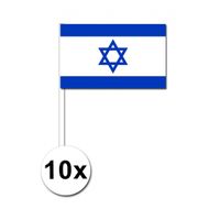Zwaaivlaggetjes Israel 10 stuks   -