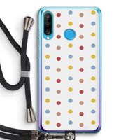 Bollen: Huawei P30 Lite Transparant Hoesje met koord