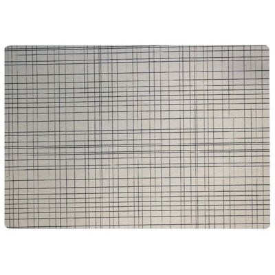 Placemat 40x43cm salvamantel damero liso crudo