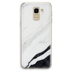 Elegante marmer: Samsung Galaxy J6 (2018) Transparant Hoesje