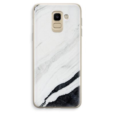 Elegante marmer: Samsung Galaxy J6 (2018) Transparant Hoesje