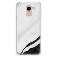 Elegante marmer: Samsung Galaxy J6 (2018) Transparant Hoesje