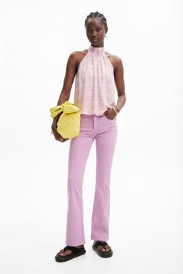 Flared push-up jeans - RED - 34