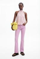 Flared push-up jeans - RED - 34