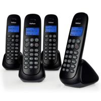Profoon PDX5530 - DECT telefoon met antwoordapparaat en 4 handsets, zwart