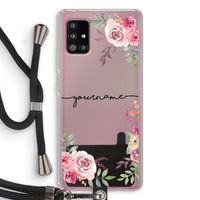 Rozen: Samsung Galaxy A51 5G Transparant Hoesje met koord