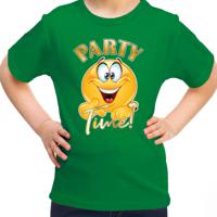 Verkleed T-shirt voor meisjes - Party Time - groen - carnaval - feestkleding voor kinderen