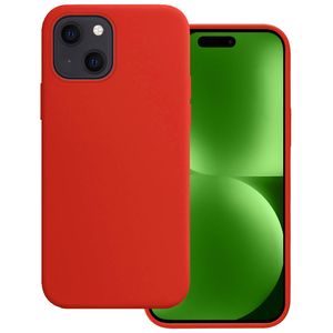 Basey Apple iPhone 15 Plus Hoesje Siliconen Hoes Case Cover -Rood