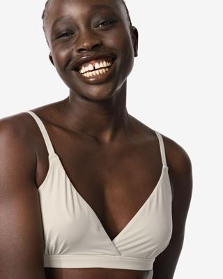 HEMA Triangel bralette micro creme (creme)