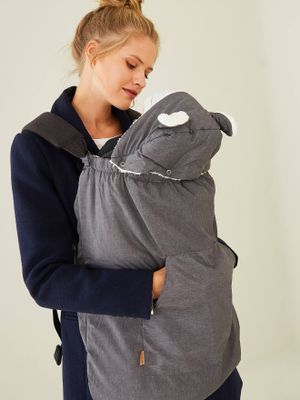 Beschermhoes voor baby-draagzak grijs