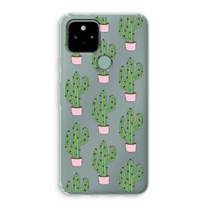Cactus Lover: Google Pixel 5 Transparant Hoesje