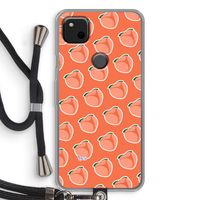 Just peachy: Pixel 4a Transparant Hoesje met koord